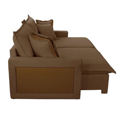 Sofá Dallas Veludo Dois Módulos De 80cm B15 Meu Sofá Online B016 Veludo Marrom