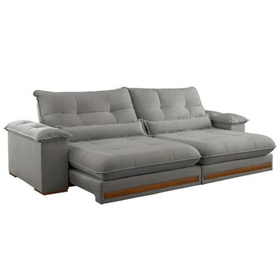 Sofá Dubai Linho 02 Módulos De 80 Cm B25 Cm Meu Sofá Online A230 Linho Cinza