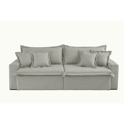 Sofá Montreal Veludo 2 Módulos De 120m B25cm Meu Sofá Online B026 Veludo Prata