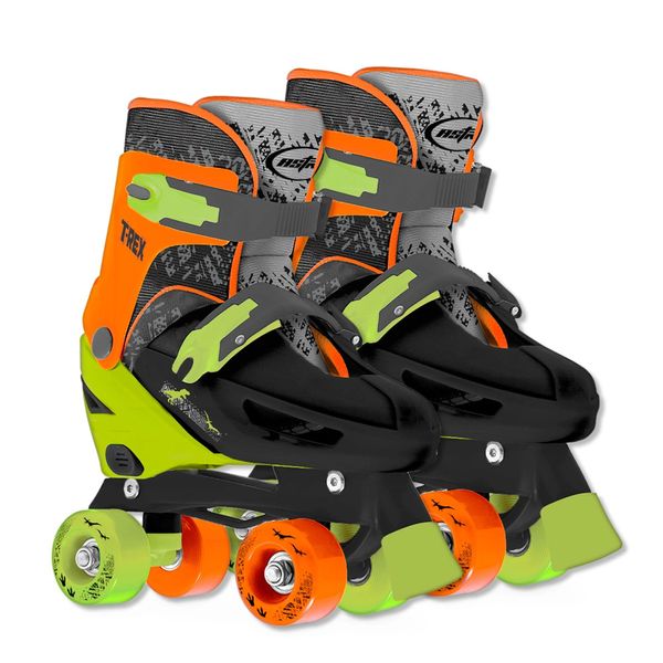 Patins Astro Toys Quad Dinossauro Tamanho 31 a 34