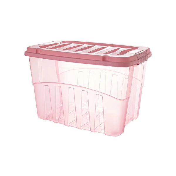 Caixa Organizadora Plasútil Gran Box Alta em Plástico Rosa 28L