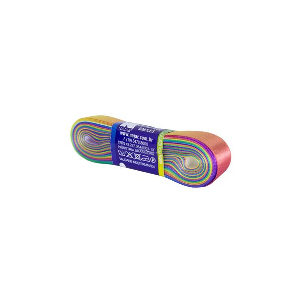 Fita de Cetim Nº03 15mm Peça com 10m Multicor