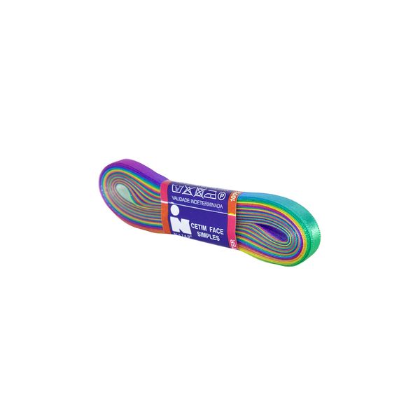 Fita de Cetim Nº01 7mm Peça com 10m Multicor