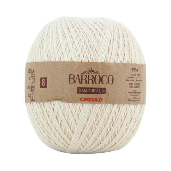 Barbante Barroco Círculo 4/8 20 593m Natural
