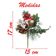 Kit 2 Ramos Cogumelo Decoração Natal Artificial Com Detalhes Branco 17cm