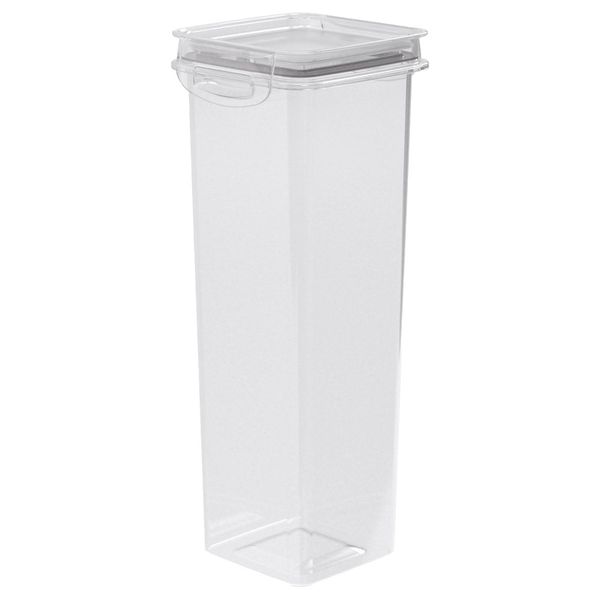 Pote para Mantimento Plasútil em Plástico com Tampa Trava Mais Cinza 1,6L