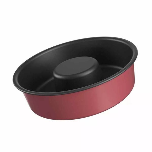 Forma para Bolo e Pudim Brinox Ruby de Tubo Antiaderente Vermelha 22cm Forma para Bolo e Pudim Brinox Ruby de Tubo Antiaderente Vermelha 22cm