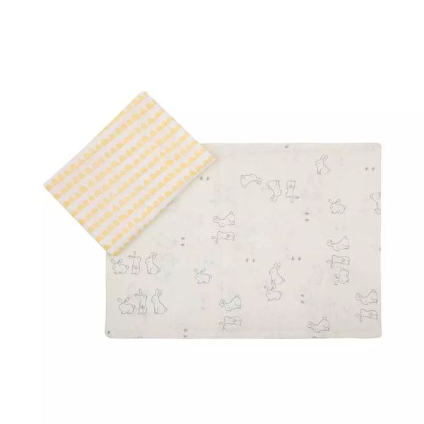 Kit Fronha Papi Família Coelho 100% Algodão com Duas Peças