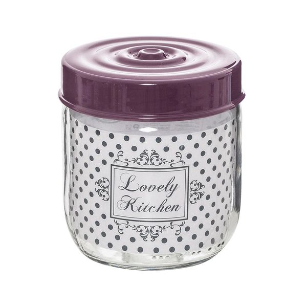Pote Le Lovely em Vidro com Tampa Roxo 425ml Pote Le Lovely em Vidro com Tampa Roxo 425ml