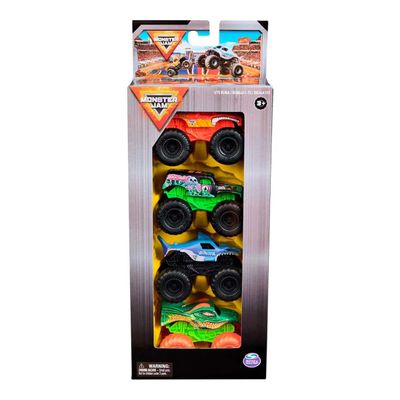 Monster Jam Kit Com 4 Carrinhos Clássicos 1:72 - Sunny 3344