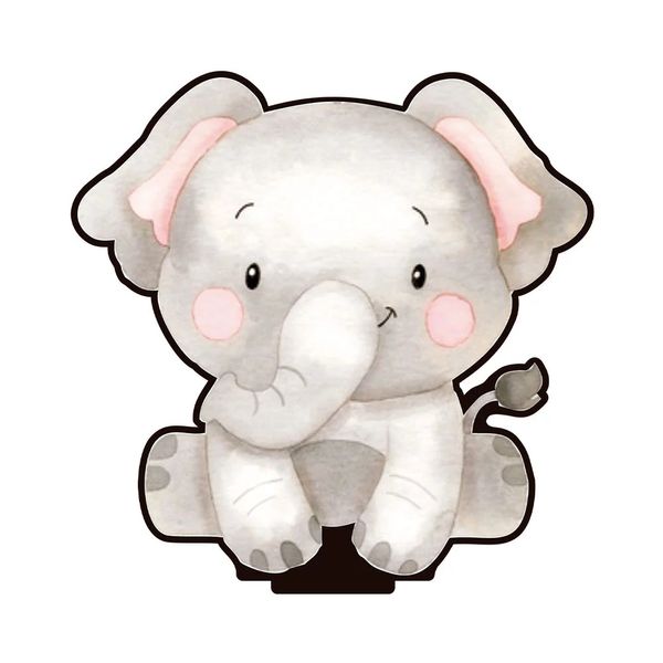 Elefante Decorativo de Mesa Tema Safari Produfest MDF Elefante Decorativo de Mesa Tema Safari Produfest MDF