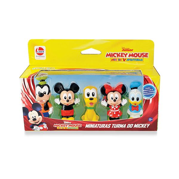 Miniatura Mickey and Friends Líder com 5 Dedoches dos Personagens