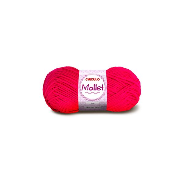 Lã Mollet 80m Nº3/6 390 Rosa Pink