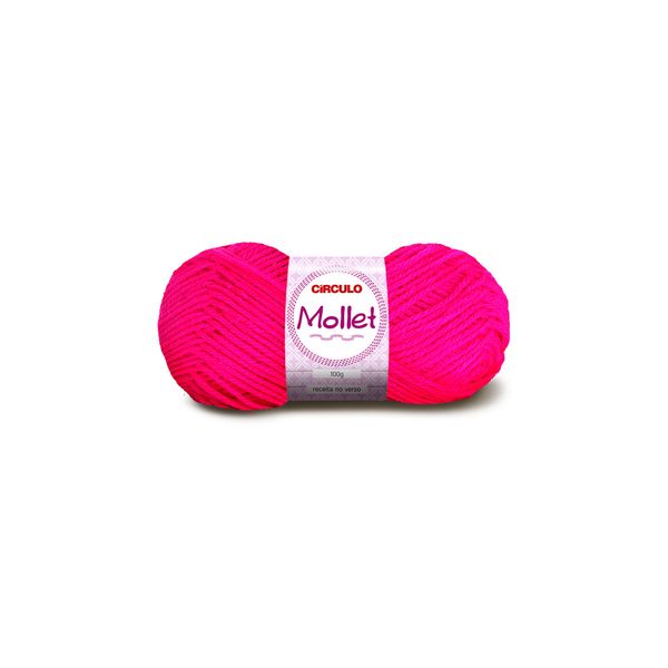 Lã Mollet 80m Nº3/6 385 Rosa Pink
