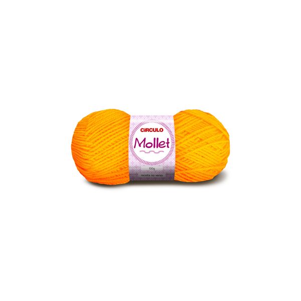 Lã Mollet 80m Nº3/6 318 Amarelo Gema