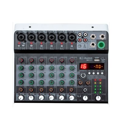 Mesa/Mixer Analógica K-Áudio MC-80 8 Canais C/ Efeitos - MS0099
