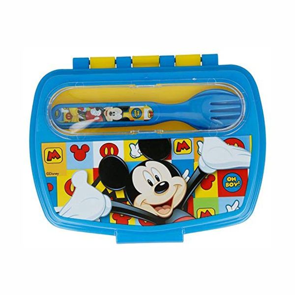 Lancheira Lillo Disney Mickey com Garfo e Colher