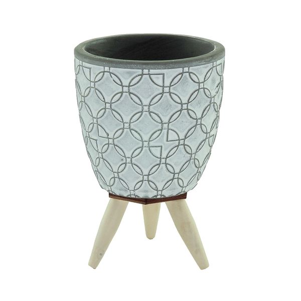 Cachepot de Concreto Tripe Urban 11x7,5x7,5cm Chinese Coin Cinza Cachepot de Concreto Tripe Urban 11x7,5x7,5cm Chinese Coin Cinza