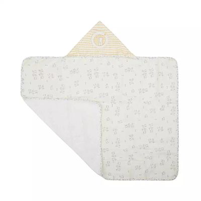 Toalha Felpuda Papi com Capuz Família Coelho com Forro de Fralda 70x90cm