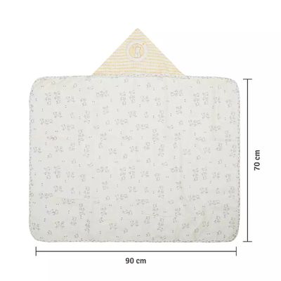 Toalha Felpuda Papi com Capuz Família Coelho com Forro de Fralda 70x90cm