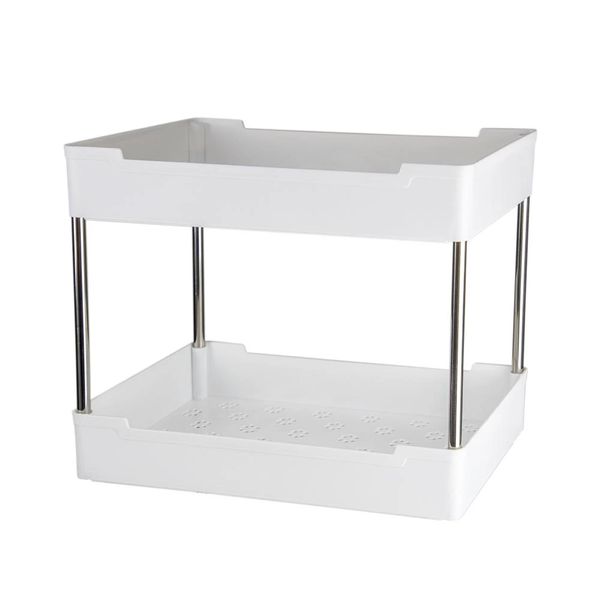 Estante de Plástico Multiuso Le Empilhável com 2 Prateleiras Branca Estante de Plástico Multiuso Le Empilhável com 2 Prateleiras Branca