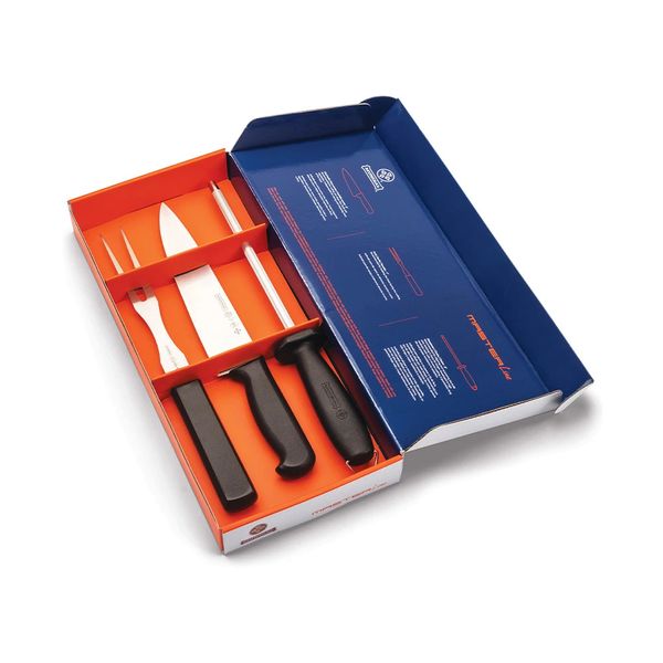 Conjunto para Churrasco Mundial Master Line em Inox com Cabo Plástico Preto 3 Peças