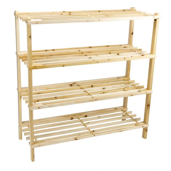 Sapateira Le Harmony para 16 Pares Bege de Madeira Sapateira Le Harmony para 16 Pares Bege de Madeira