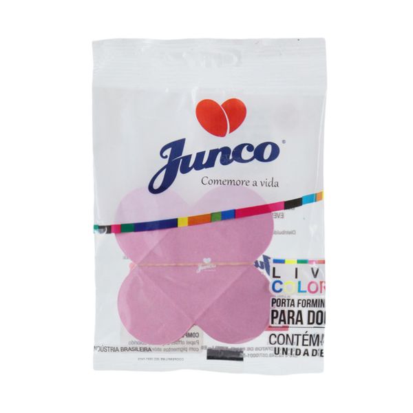 Forminha de Papel Junco 4 Pétalas Rosa com 10 Unidades Forminha de Papel Junco 4 Pétalas Rosa com 10 Unidades