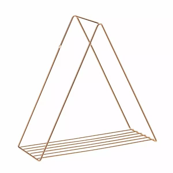 Prateleira Aramada Arthi Decora 38x40x17cm Triangular Metal Rosé Gold Prateleira Aramada Arthi Decora 38x40x17cm Triangular Metal Rosé Gold