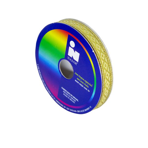 Fita Metalizada 10mm Rolo com 10m Dourado