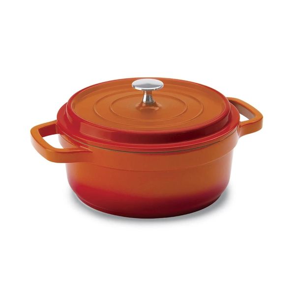 Caçarola Hercules em Alumínio Fundido e Cerâmica Redonda Laranja 21cm Caçarola Hercules em Alumínio Fundido e Cerâmica Redonda Laranja 21cm