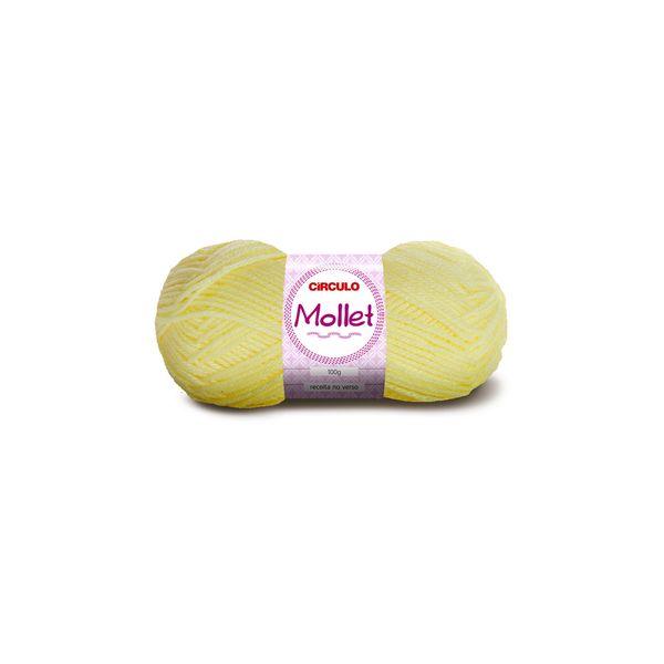 Lã Mollet 80m Nº3/6 325 Amarelo Candy