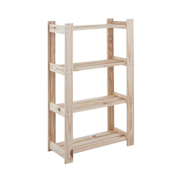 Estante de Madeira Pinus Tramontina Modulare Multiuso com 4 Prateleiras 107x62x30cm Estante de Madeira Pinus Tramontina Modulare Multiuso com 4 Prateleiras 107x62x30cm