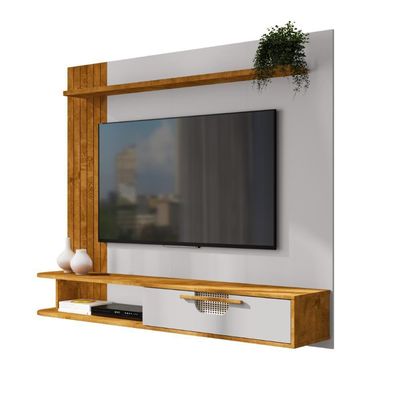 Painel Pitombeiras Para Tv 65 Polegadas Nature Off White