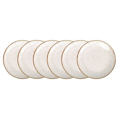 Prato Raso de Porcelana Rústico Marrom 28cm 6 Unidades - Tramontina 96950/044