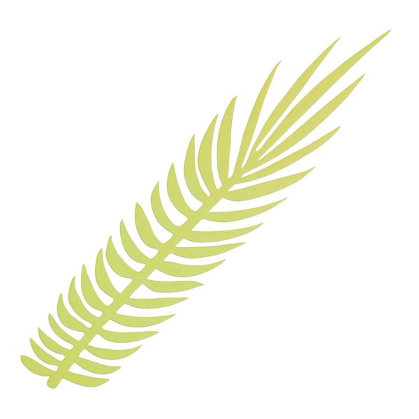 Folhagem Espinha de Peixe Amarelo Degradê Limão de Papel com 8 Unidades P Folhagem Espinha de Peixe Amarelo Degradê Limão de Papel com 8 Unidades P