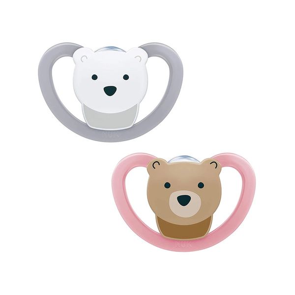 Kit com 2 Chupetas Nuk Space Sil Girl S1 Kit com 2 Chupetas Nuk Space Sil Girl S1