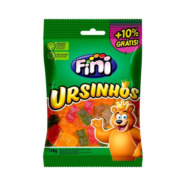 Bala Gelatina Ursinhos Fini 110g