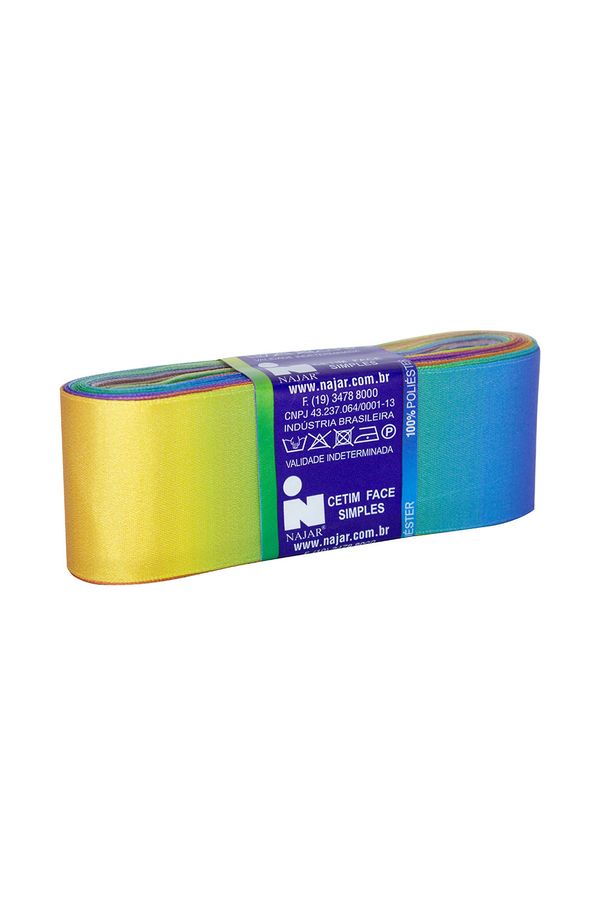 Fita de Cetim Nº05 22mm Peça com 10m Multicor