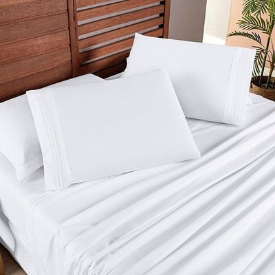 Jogo De Cama Allegra Solteiro 03 Peças - Branco Neve