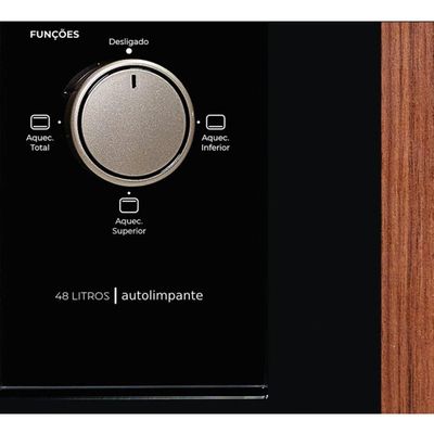 Forno Elétrico Fischer Fit Line Embutir 48L Preto 127V