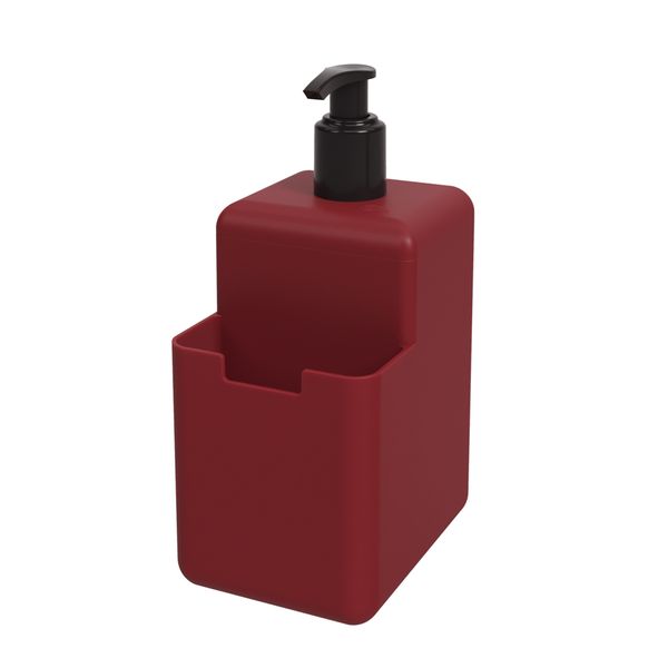 Dispenser de Detergente Coza Single em Plástico Vermelho 500ml