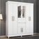 Kit Guarda Roupa Casal Com Espelho 8 Portas Munique Cômoda Astral Branco