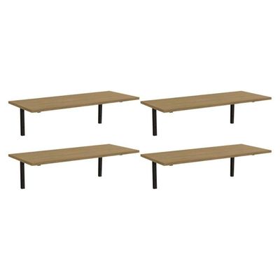 Modulado De Quarto Kit 4 Prateleiras Industrial Li009 21x72x29 Freijo-preto - Kappesberg