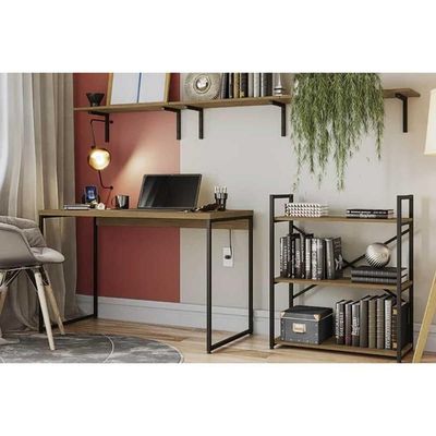 Modulado De Quarto Kit 4 Prateleiras Industrial Li009 21x72x29 Freijo-preto - Kappesberg
