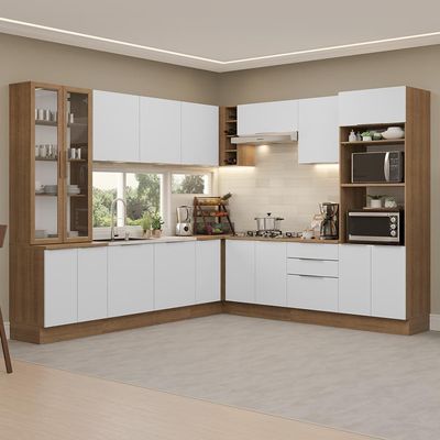 Armário Cozinha Completa Stella Madesa 01 Rustic/branco