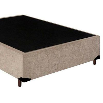 Cama Box Casal Suede Sereneprime Bege 138x188x40