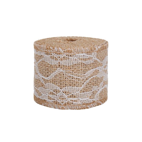 Fita de Juta Le Natural com Renda 6cmx3m Fita de Juta Le Natural com Renda 6cmx3m