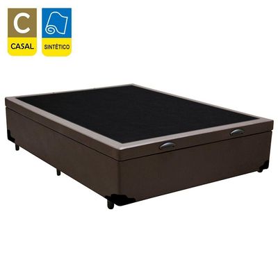 Cama Box Baú Casal Sintético Sereneprime Marrom 138x188x44