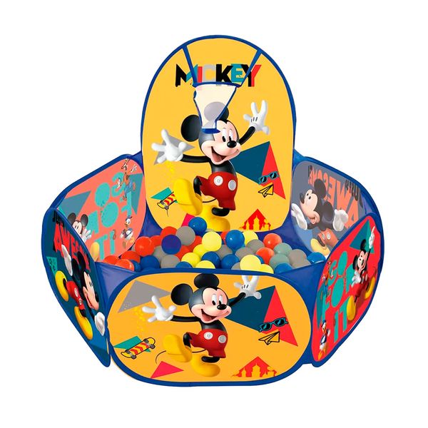 Piscina de Bolinhas Zippy Toys com Cesto de Basquete Mickey